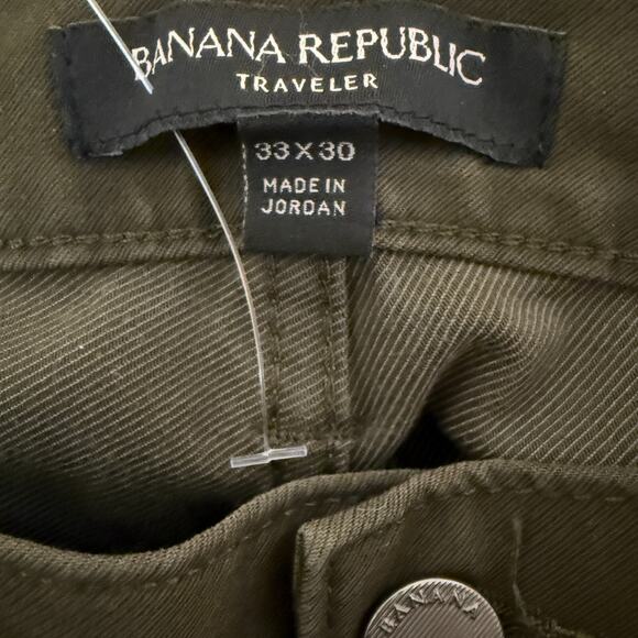 Banana Republic Jeans Mens 33x30 Green Traveler Slim Fit Stretch Casual - Picture 10 of 10